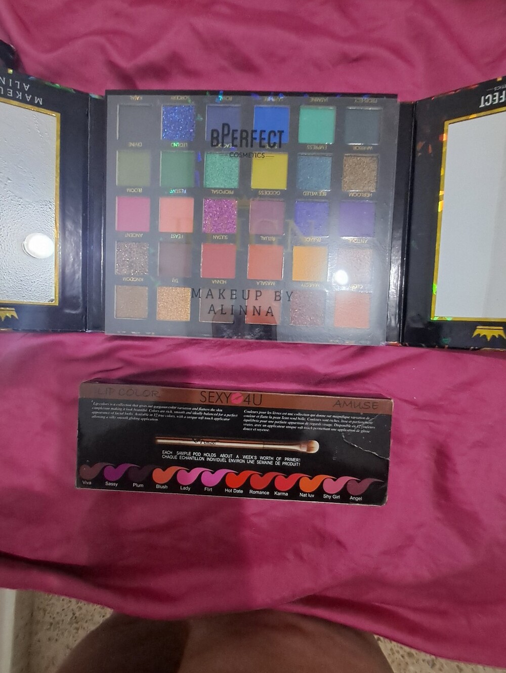 Makeup By Alinna Colorful Eyeshadow Palette - Multi (Includes Lip Color Set)